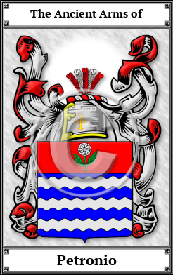 Petronio Family Crest Download (JPG) Book Plated - 600 DPI