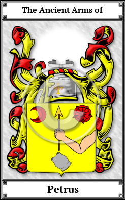 Petrus Family Crest Download (JPG)  Book Plated - 150 DPI