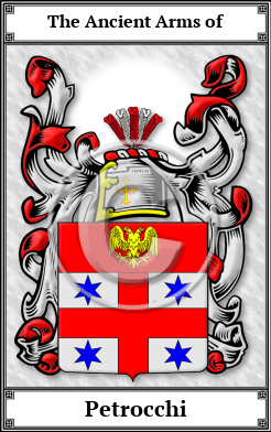 Petrocchi Family Crest Download (JPG) Book Plated - 600 DPI