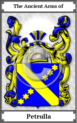 Petrulla Family Crest Download (JPG)  Book Plated - 150 DPI