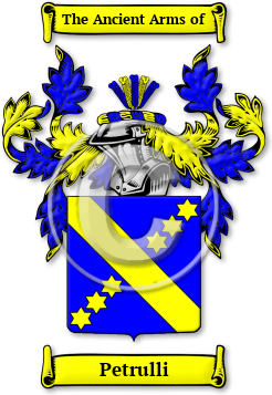 Petrulli Family Crest Download (jpg) Legacy Series - 150 DPI
