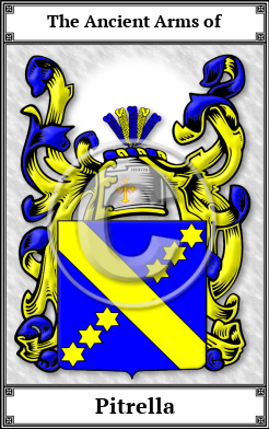 Pitrella Family Crest Download (JPG)  Book Plated - 150 DPI