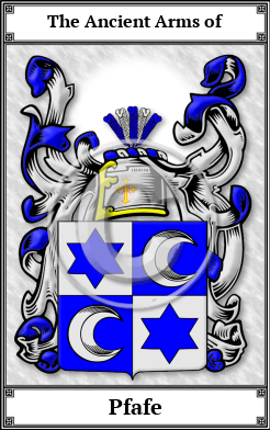 Pfafe Family Crest Download (JPG) Book Plated - 600 DPI