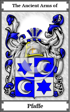 Pfaffe Family Crest Download (JPG)  Book Plated - 150 DPI