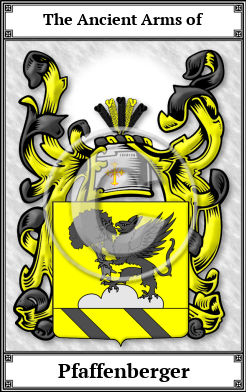 Pfaffenberger Family Crest Download (JPG)  Book Plated - 150 DPI