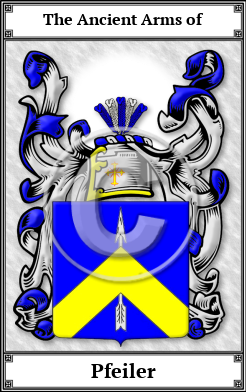 Pfeiler Family Crest Download (JPG)  Book Plated - 150 DPI
