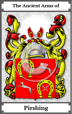 Pirshing Family Crest Download (JPG)  Book Plated - 150 DPI