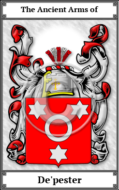 De'pester Family Crest Download (JPG)  Book Plated - 150 DPI
