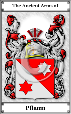 Pflaum Family Crest Download (JPG)  Book Plated - 150 DPI