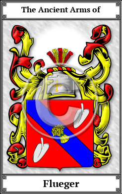 Flueger Family Crest Download (JPG) Book Plated - 600 DPI