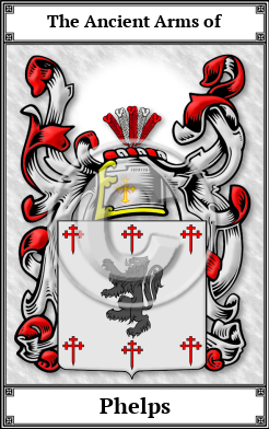 Phelps Family Crest Download (JPG)  Book Plated - 150 DPI