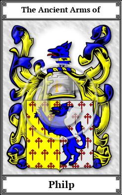 Philp Family Crest Download (JPG)  Book Plated - 150 DPI