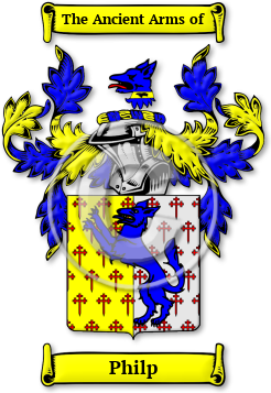 Philp Family Crest Download (jpg) Legacy Series - 150 DPI