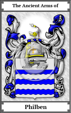 Philben Family Crest Download (JPG) Book Plated - 600 DPI
