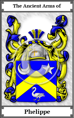 Phelippe Family Crest Download (JPG) Book Plated - 600 DPI