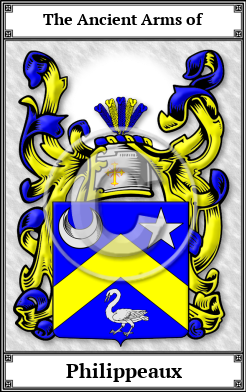 Philippeaux Family Crest Download (JPG)  Book Plated - 150 DPI