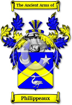 Philippeaux Family Crest Download (jpg) Legacy Series - 150 DPI