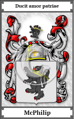 McPhilip Family Crest Download (JPG) Book Plated - 600 DPI