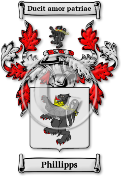 Phillipps Family Crest Download (JPG) Legacy Series - 600 DPI