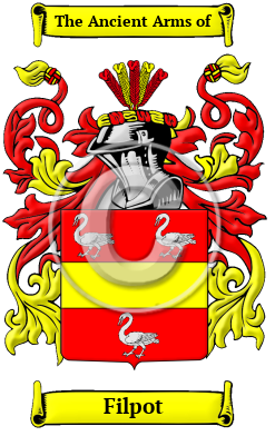 Filpot Family Crest/Coat of Arms