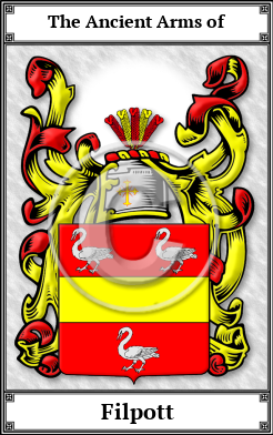 Filpott Family Crest Download (JPG) Book Plated - 600 DPI