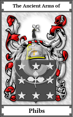 Phibs Family Crest Download (JPG) Book Plated - 600 DPI