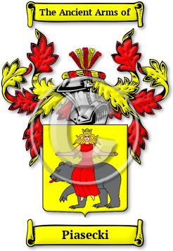 Piasecki Family Crest Download (JPG) Legacy Series - 600 DPI