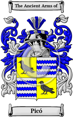 Picó Family Crest/Coat of Arms