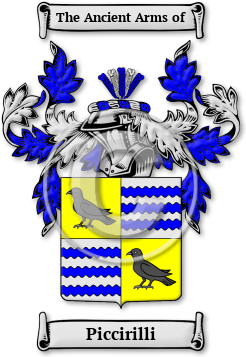 Piccirilli Family Crest Download (JPG) Legacy Series - 600 DPI