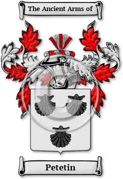 Petetin Family Crest Download (jpg) Legacy Series - 150 DPI