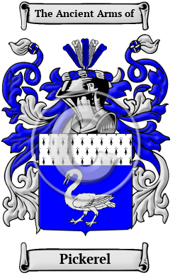 Pickerel Family Crest Download (JPG) Heritage Series - 600 DPI