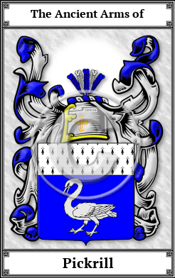 Pickrill Family Crest Download (JPG) Book Plated - 600 DPI