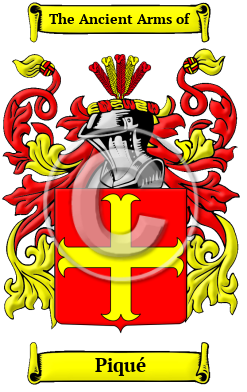 Piqué Family Crest Download (JPG) Heritage Series - 300 DPI