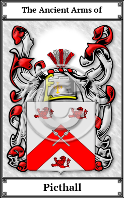Picthall Family Crest Download (JPG)  Book Plated - 150 DPI
