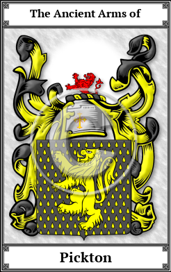 Pickton Family Crest Download (JPG)  Book Plated - 150 DPI