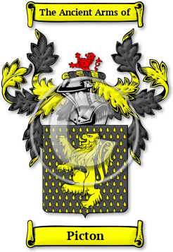 Picton Family Crest Download (JPG) Legacy Series - 300 DPI
