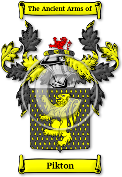 Pikton Family Crest Download (jpg) Legacy Series - 150 DPI