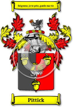 Pittick Family Crest Download (JPG) Legacy Series - 600 DPI