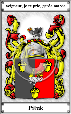 Pituk Family Crest Download (JPG)  Book Plated - 150 DPI