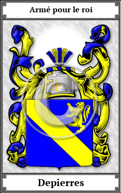 Depierres Family Crest Download (JPG)  Book Plated - 150 DPI