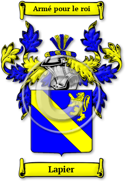 Lapier Family Crest Download (jpg) Legacy Series - 150 DPI