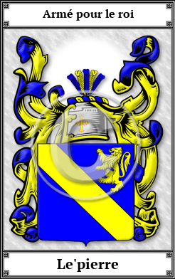 Le'pierre Family Crest Download (JPG) Book Plated - 600 DPI