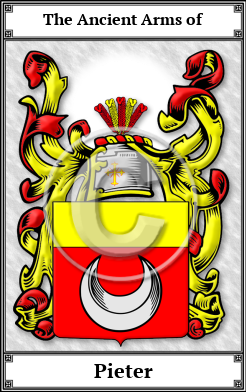Pieter Family Crest Download (JPG)  Book Plated - 150 DPI