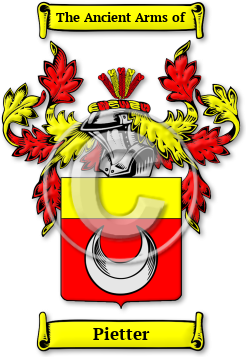 Pietter Family Crest Download (jpg) Legacy Series - 150 DPI