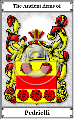 Pedrielli Family Crest Download (JPG) Book Plated - 600 DPI