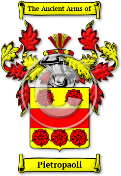 Pietropaoli Family Crest Download (jpg) Legacy Series - 150 DPI