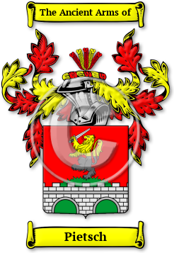 Pietsch Family Crest Download (jpg) Legacy Series - 150 DPI
