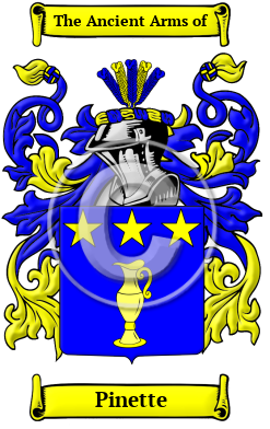 Pinette Family Crest Download (JPG) Heritage Series - 600 DPI