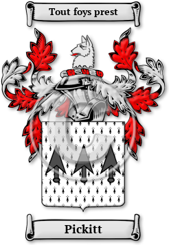 Pickitt Family Crest Download (JPG) Legacy Series - 600 DPI