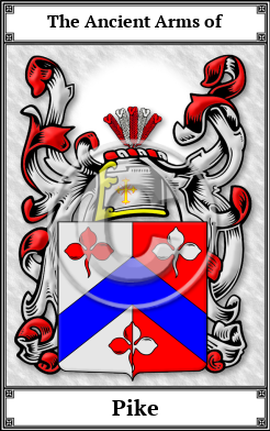 Pike Family Crest Download (JPG) Book Plated - 600 DPI